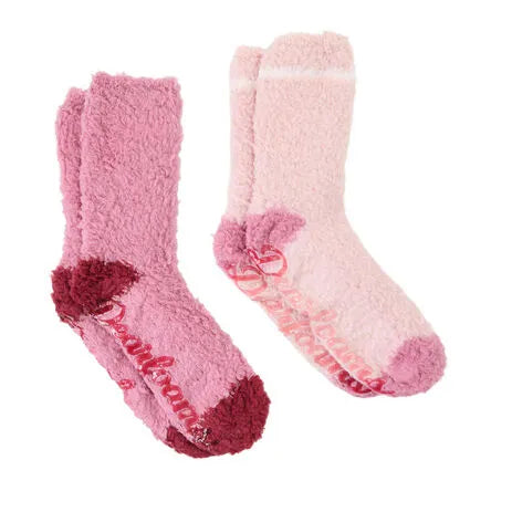 Ladies Solid Cozy Crew Sock 2 Pack