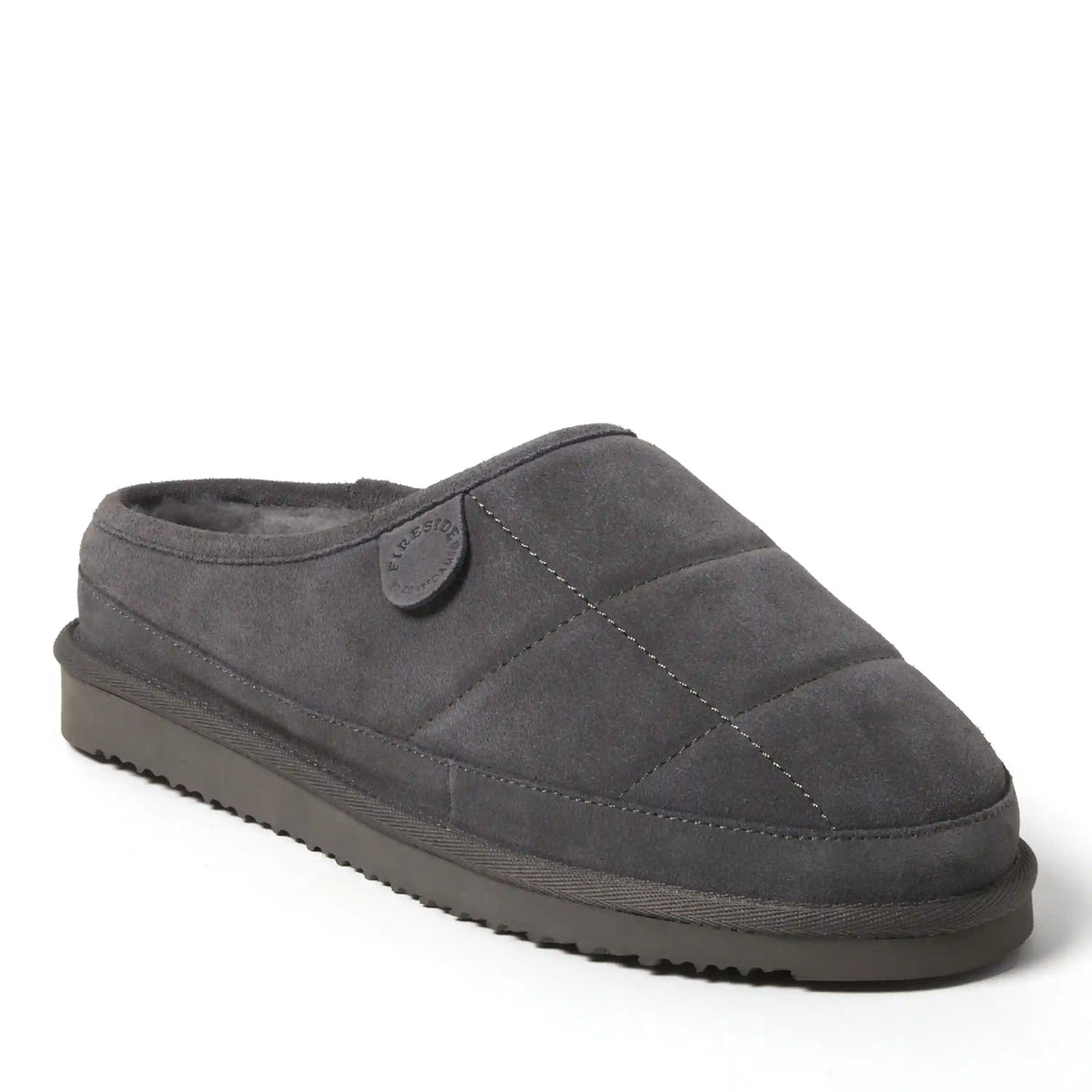 Men's Fireside by Dearfoams Grafton Quilted Genuine Shearling Clog