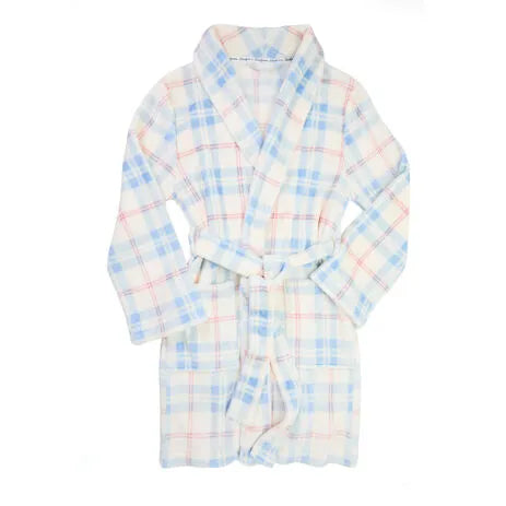 Women's Blue/Ivory Plush Robe