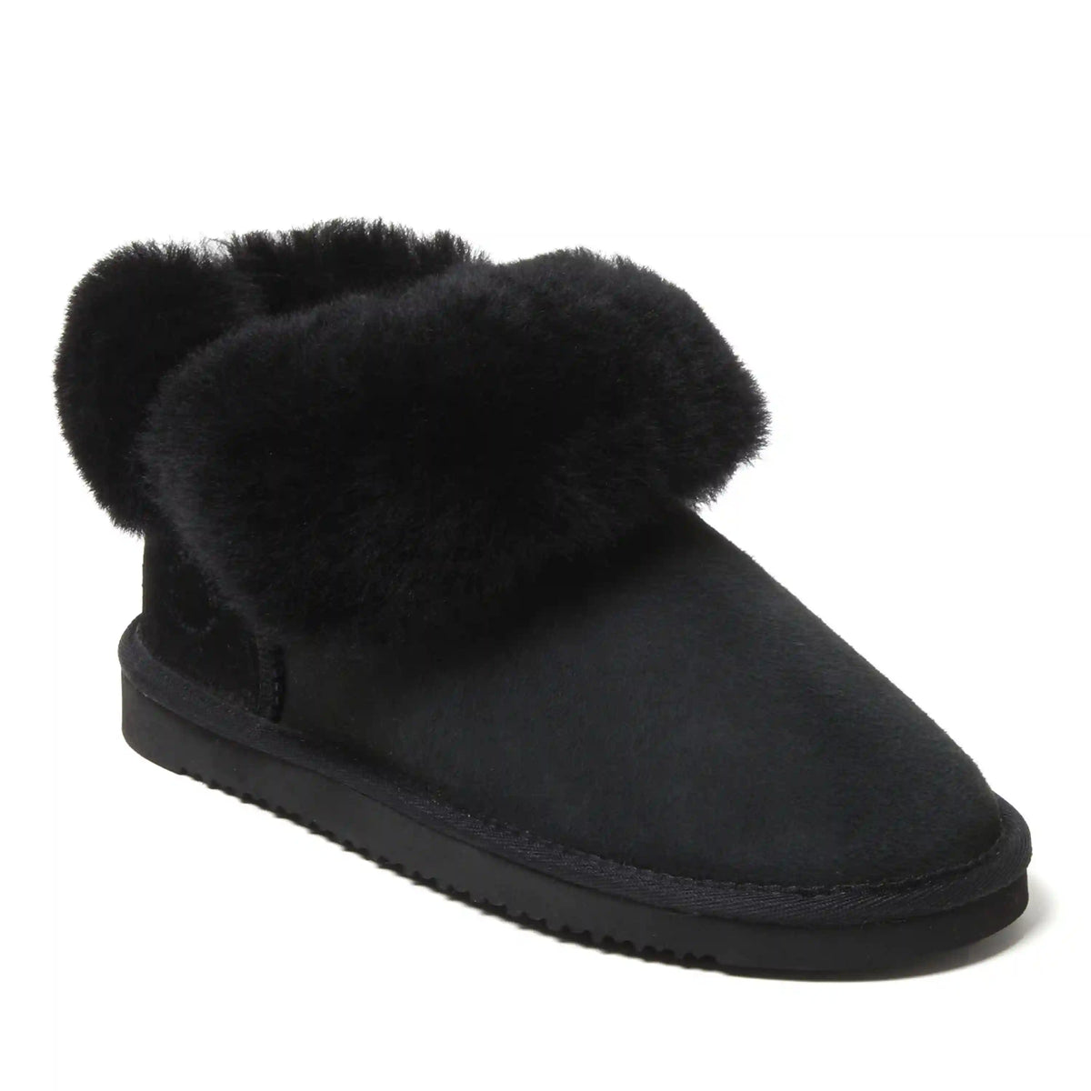 Women's Fireside by Dearfoams Perth Genuine Shearling Foldover Boot Slipper