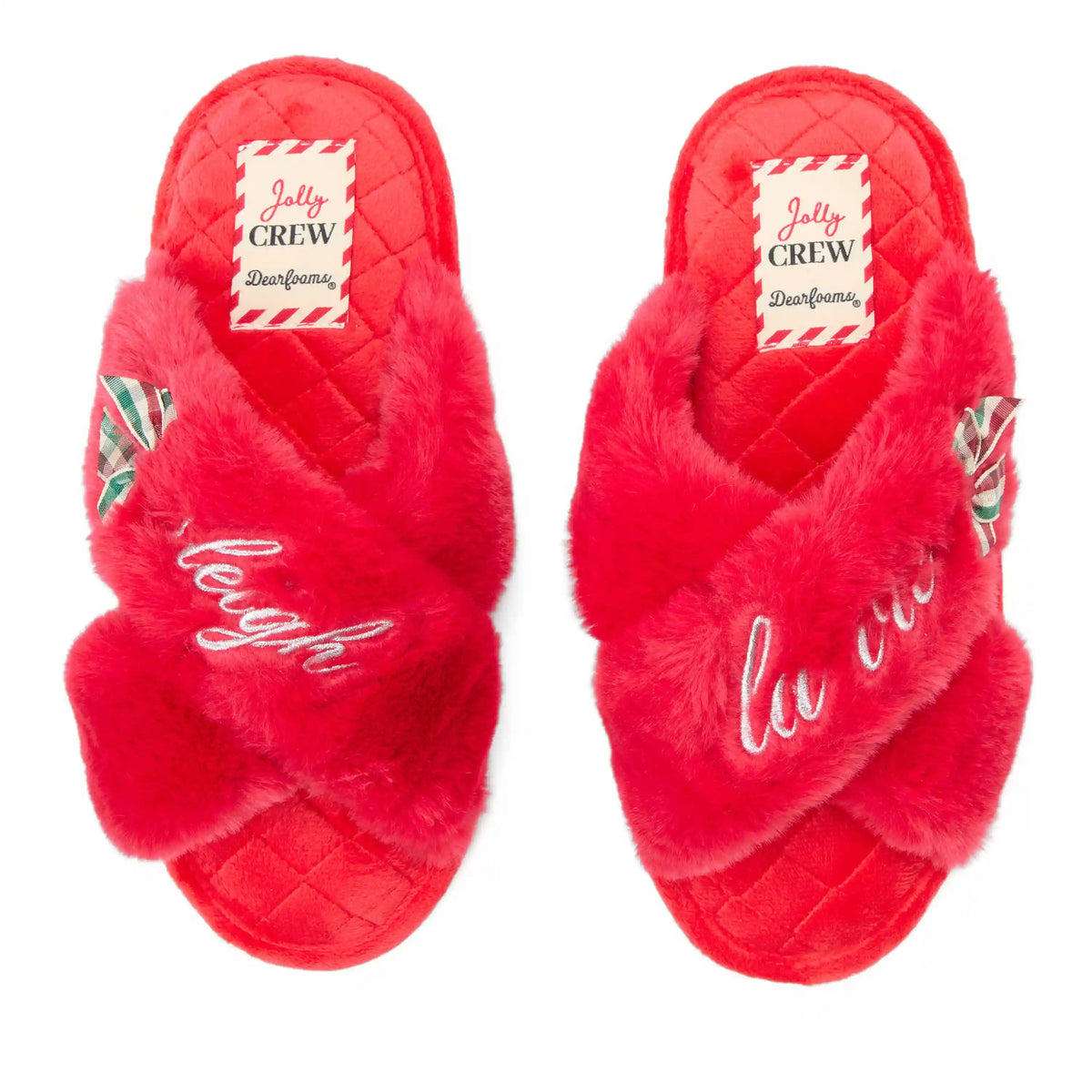 Women's Holiday Fur Slide