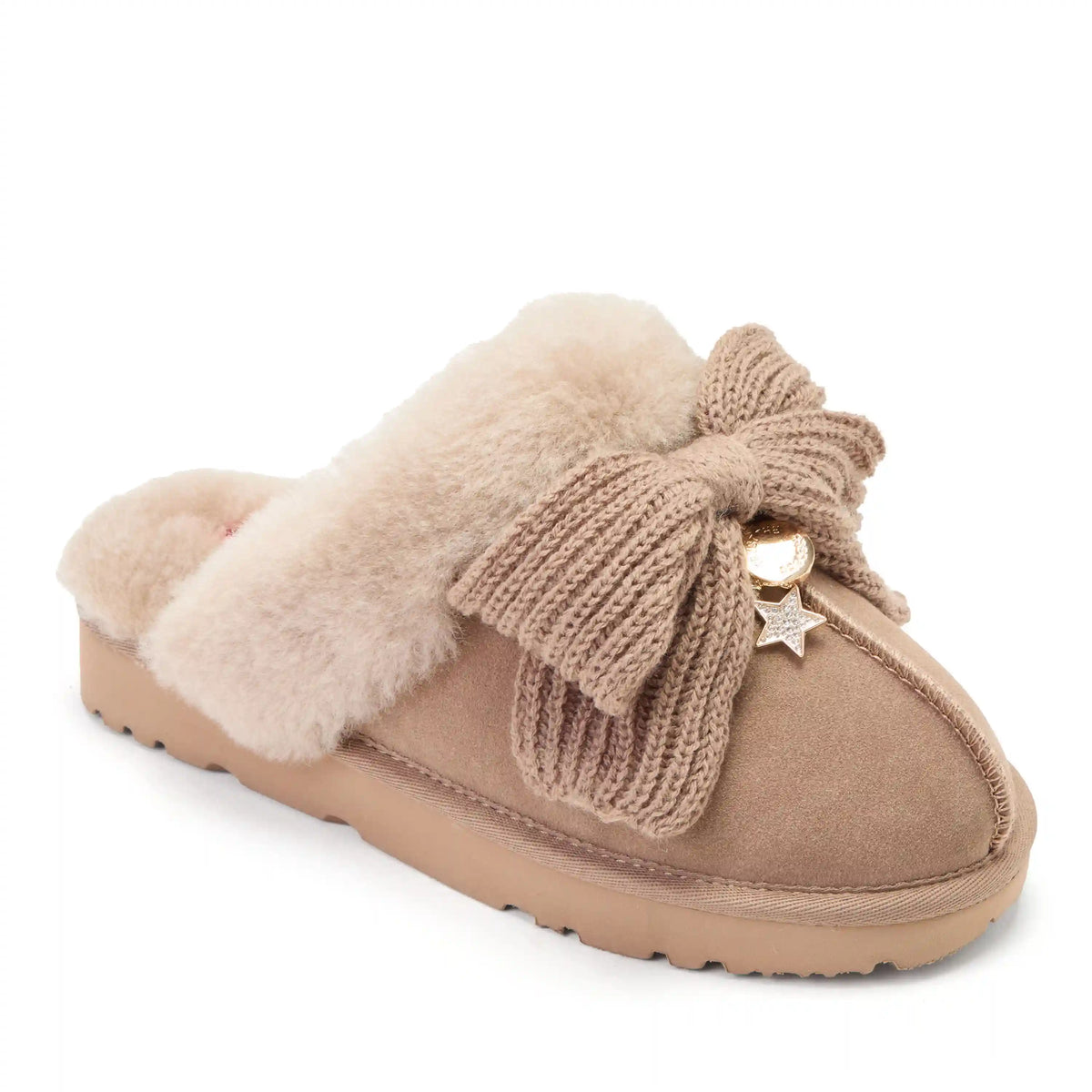 Daniella Karagach’s Women's Fireside Suede Shearling Scuff