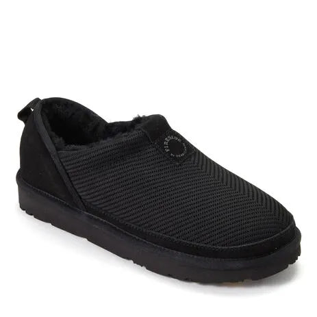 Women's Fireside by Dearfoams Sport Knit And Suede Slip On Shoetie - Water Repellent