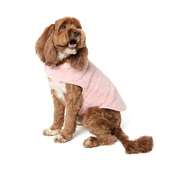 Plush Dog Jacket in Pink