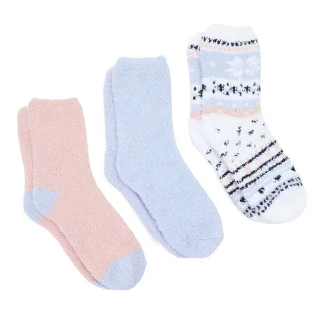Ladies Cozy Crew Socks 3 Pack