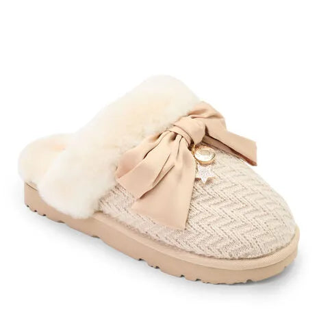 Daniella Karagach’s Women's Fireside Knit Shearling Scuff