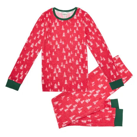 Youth/Toddler Tossed Trees 2 Piece Pajama Set