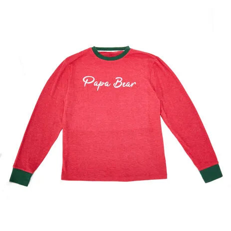 Men's Trees Papa Bear 2 Piece Pajama Set